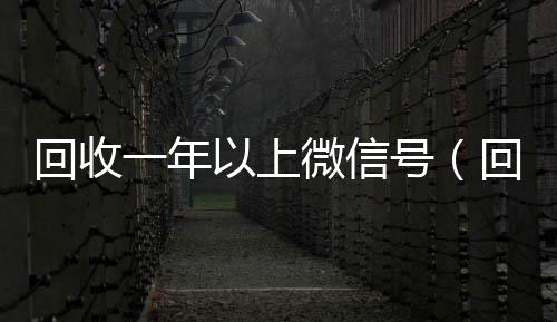 回收一年以上微信24小时全天回收vx号（回收一年以上微信号多少钱）